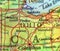 Geographic map of US state Ohio and city Columbus and Toledo city