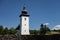 Geographical Centre of Europe Geograficky stred Europy near Kremnica and Kremnicke Bane, Slovakia with church tower