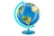 Geographical globe of planet Earth, 3D rendering