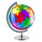 Geographical globe of planet Earth from colored puzzles. 3D rend