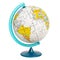 Geographical globe of planet Earth from puzzle. 3D rendering