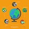 Geography infographics elements. Vector