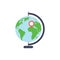 Geography school earth globe web icon. vector illustration on white background earth icon flat style