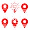 Geolocation icon pack. Set of Geolocation signs in different style for your web site design, logo, app, UI.