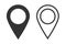 Geolocation icons on a white background. A set of geolocation map pin code icons.