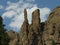 Geologic formations along the North Fork Highway, with gorgeous clouds in the skies