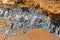 Geological deposit of blue clay. Blue clay is a rare natural natural cosmetic. Blue clay - a sign of the diamond deposit, is