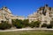 Geological erosion Organs of Ille-sur-TÃªt fairy chimneys tourist site in France