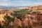 Geological formations in Bryce canyon