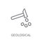 Geological linear icon. Modern outline Geological logo concept o