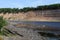 Geological outcrop on the riverbank