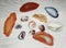 Geological set agate minerals semigem stones