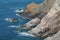 Geological study of cliffs, pembrokeshire, wales.