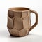 Geologically Patterned 3d Mug With Hexagon Hand And Furry Finish