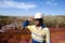 Geologist in Active Iron Ore Exploration Field