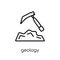 Geology icon. Trendy modern flat linear vector Geology icon on w