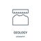 geology icon vector from geography collection. Thin line geology outline icon vector illustration