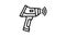 geology measuring device line icon animation