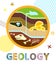 Geology Poster Soil Layers Vector Illustration