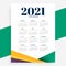 Geometric 2021 modern calendar design template