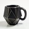 Geometric 3d Printed Coffee Mug With Octahedron Design