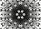 Geometric abstract monochrome kaleidoscope pattern