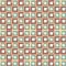 Geometric abstract pattern of myrtle green, sunray, bisque, upsdell red, rifle green color square shape creatively arranged.