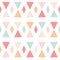 Geometric abstract triangles seamless pattern on w