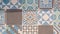 Geometric Azulejo tile pattern Portuguese Spanish retro old tiles mosaic classical seamless background