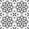 Geometric Azulejo vector tile seamless monochrome pattern inspired by Portuguese art, Lisbon style tiles background