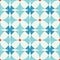 Geometric blue red ikat seamless pattern