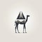 Geometric Camel Silhouette Vr Design Illustration