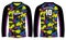 Geometric Camouflage Long sleeve Racing t shirt, Sports jersey design concept vector template, Motocross jersey concept with front