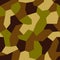Geometric camouflage. Modern urban camo print for fabric. Green polygon camo pattern, abstract geometric background. Seamless mosa