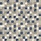 Geometric Camouflage Mosaic Background. Seamless Pattern with Dotty Khaki Green Broken Lines. Modern Distorted Pixel Textile All