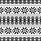 Geometric Christmas ethnic pattern vector black white color