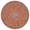 Geometric circle element. Circular red stonework, masonry stone, rock circles. Abstract top view well