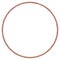 Geometric circle element. Circular red stonework, masonry stone, rock circles. Abstract top view well