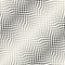 Geometric circles gradient halftone seamless black and white pattern