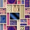 Geometric collage in retro patchwork geometric style. Vector image