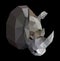 Geometric colored rhinoceros