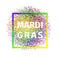 Geometric colorful Mardi Gras Carnival logo