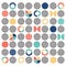 Geometric colorful mixed circle seamless pattern background