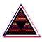 Geometric colorful triangle frame, digital image pyramid sign il
