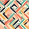 Geometric Cubist Pattern: Angular Brushstrokes And Tribal Abstraction