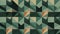 Geometric Design: Green And Tan Caravaggesque Low Poly Shapes