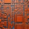 A geometric design with squares and rectangles arranged in a brick pattern, in shades of red and orange2, Generative AI