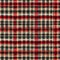 A geometric design with squares and rectangles arranged in a plaid pattern, in shades of red and black1, Generative AI
