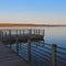 Geometric dock on Cayuga Lake Myers Point Lansing NY