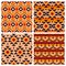 Geometric ethnic aztec mexican seamless patterns